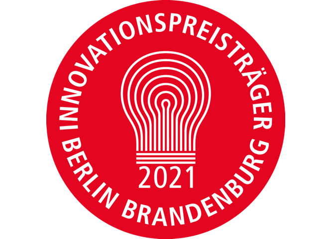 Winner seal Innovation Award Berlin Brandenburg 2021
