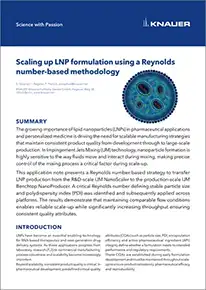 Scaling up LNP formulation using a Reynolds number-based methodology Scaling up LNP formulation using a Reynolds number-based methodology