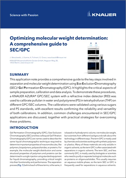 Optimizing molecular weight determination: A comprehensive guide to SEC/GPC