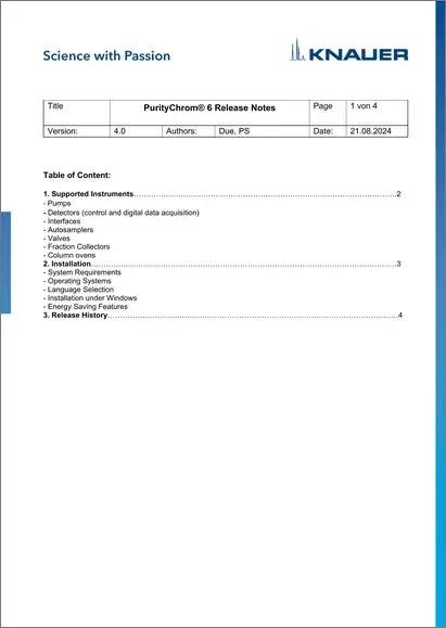PurityChrom® 6 Release Notes Version R2-34