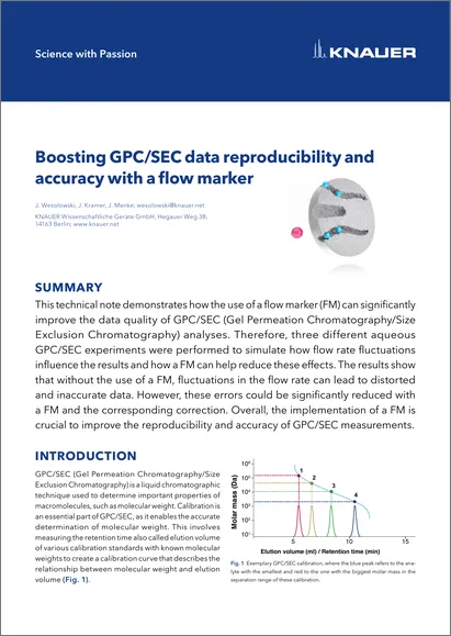 Boosting GPC/SEC data reproducibility and accuracy with a flow marker