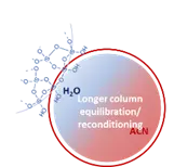 Column equilibration: HILIC columns need longer equilibration times, at least 10–20 column volumes especially after major gradient or solvent changes