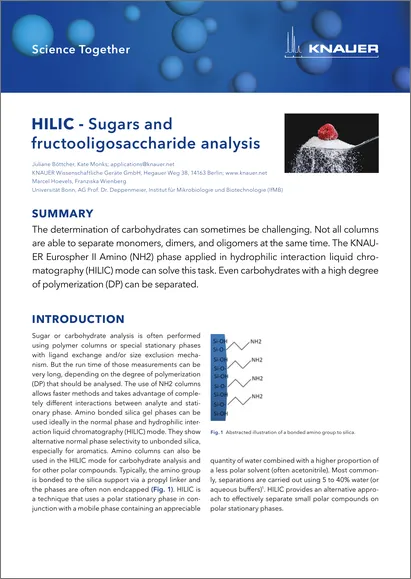 HILIC - Sugars and fructooligosaccharide analysis