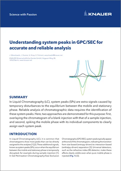 Understanding system peaks in GPC/SEC for accurate and reliable analysis