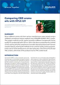 Comparing CBD aroma oils with HPLC-UV Comparing CBD aroma oils with HPLC-UV
