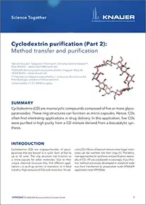 Cyclodextrin purification (Part 2): Method transfer and purification Cyclodextrin purification (Part 2): Method transfer and purification