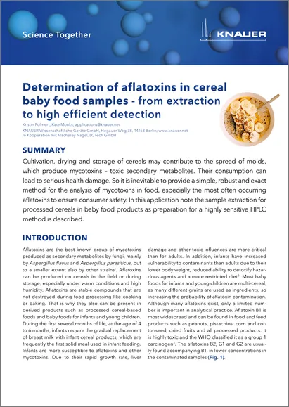 Determination of aflatoxins in dried fruit samples – from extraction to high efficient detection