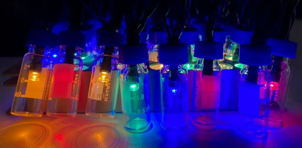 Glass vial christmas lights