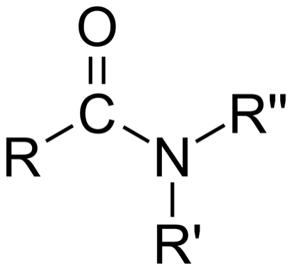 Structural formula of an amide chromophore