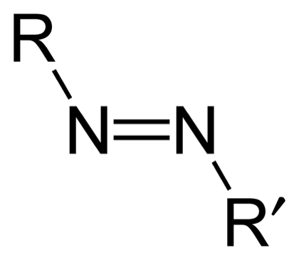 Structural formula of an azo chromophore