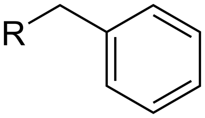 Structural formula of an alkylbenzene chromophore