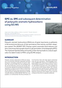GPC vs. SPE and subsequent determination of polycyclic aromatic hydrocarbons using GC/MS GPC vs. SPE and subsequent determination of polycyclic aromatic hydrocarbons using GC/MS