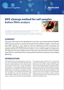 GPC cleanup method for soil samples before PAHs analysis GPC cleanup method for soil samples before PAHs analysis