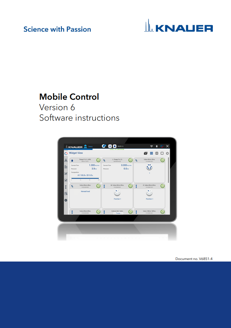 KNAUER Mobile Control Instructions KNAUER Mobile Control Instructions
