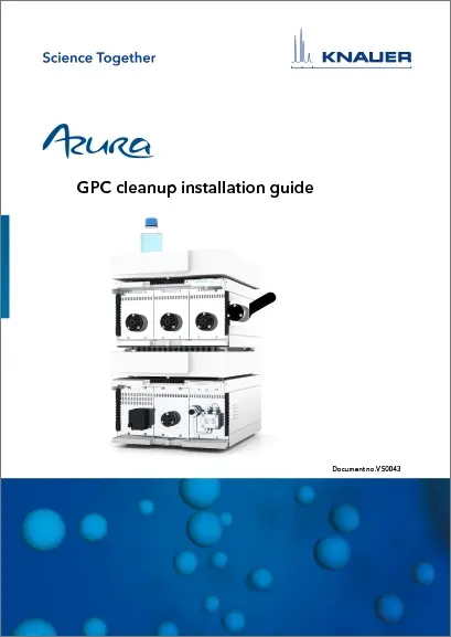 AZURA GPC Cleanup System Installation Guide EN (V50043)
