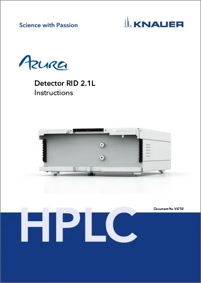 AZURA Detector RID 2.1L Instructions EN (V6750)
