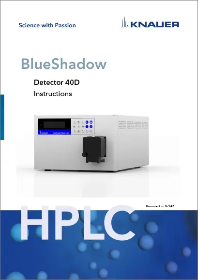 BlueShadow Detector 40D Instructions EN (V7647)