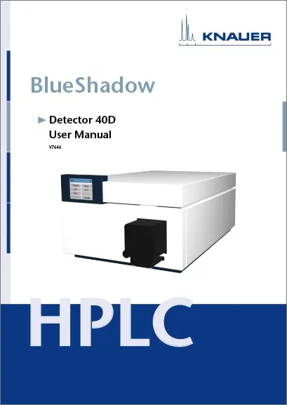 BlueShadow Detector 40D User Manual EN (V7646)