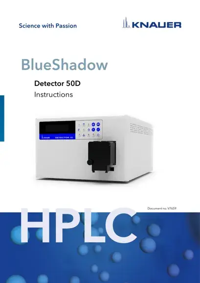 BlueShadow Detector 50D (with Keypad) Instructions EN (V7659)