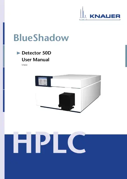 BlueShadow Detector 50D User Manual EN (V7654)