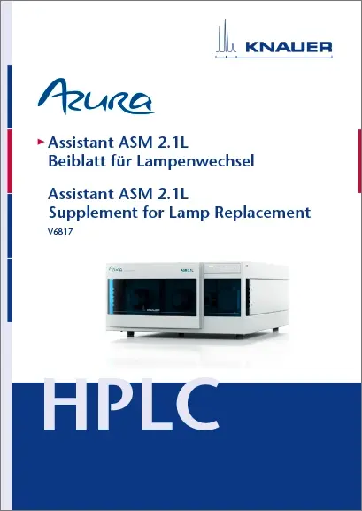 AZURA Assistant ASM 2.1L Lamp Replacement Supplement EN/DE (V6817)