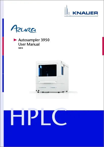 AZURA Autosampler 3950 User Manual EN (V6818)