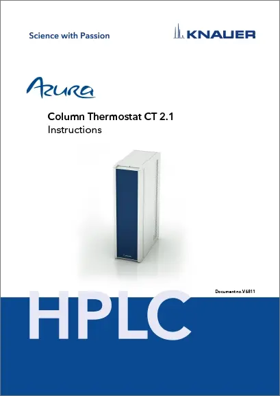 AZURA Column Thermostat CT 2.1 (ATCXX) Instructions EN (V6811)