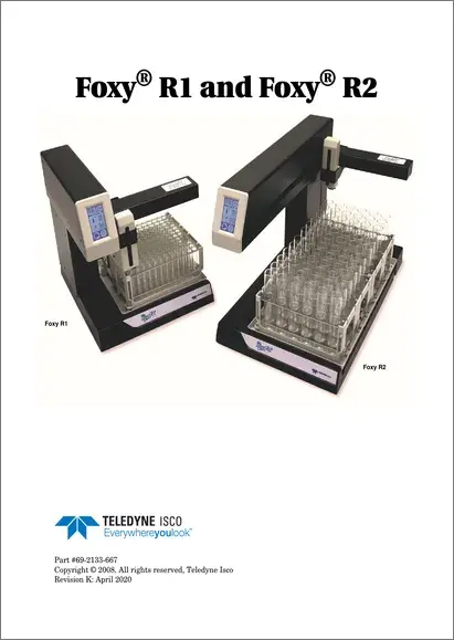 TELEDYNE Foxy R1 and Foxy R2 Fraction Collectors User Manual EN