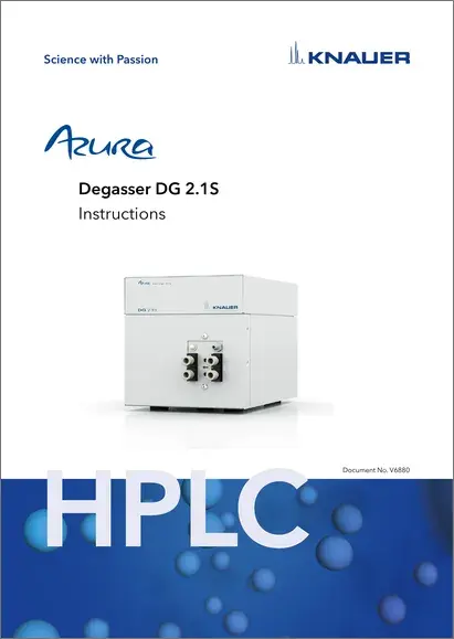 AZURA® Degasser DG 2.1S User Manual EN (V6880)