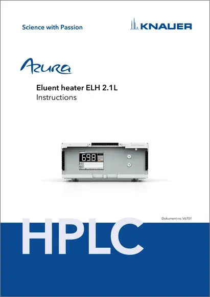 AZURA® Eluent Heater ELH 2.1L Instructions EN (V6701)