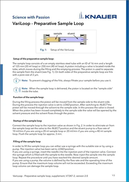 Preparative Sample Loop Supplement EN (V7347-2)