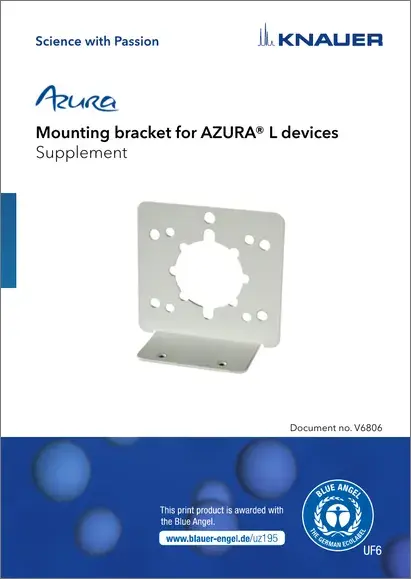 Mounting Brackets for AZURA® L Devices, Supplement EN (V6806)