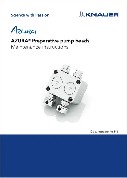 Maintenance Instructions AZURA Preparative Pump Heads (V6846)
