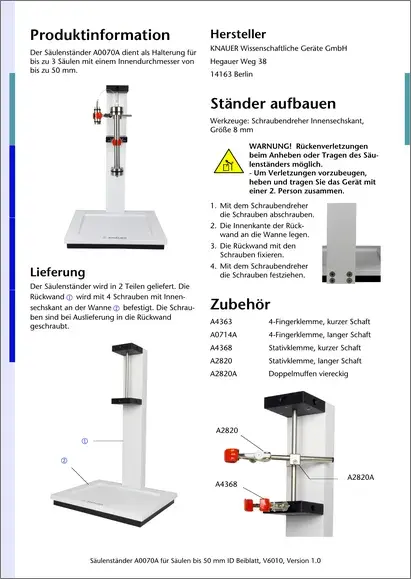 Multi Column Base Supplement EN/DE (V6010)