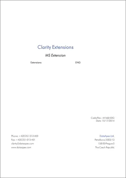 ClarityChrom® Extensions MS User Manual EN