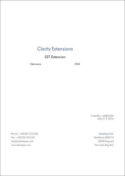 ClarityChrom® Extensions SST User Manual EN