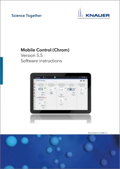 Instructions Mobile Control (Chrom) Version 5.5 (V6851-2)