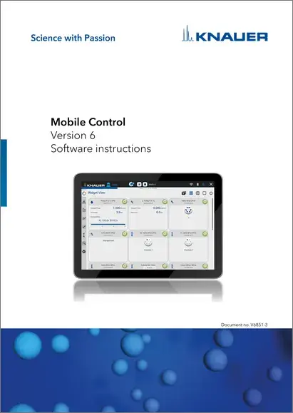 Display, Data, FRC License – Instructions Mobile Control V6.0.X (V6851-3)