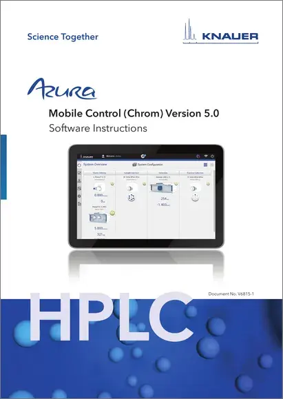 Instructions Mobile Control (Chrom) Version 5.x (V6851-1)