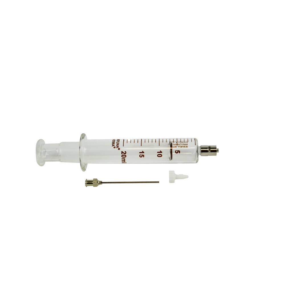 Luer-Lock glass syringe, 20 ml